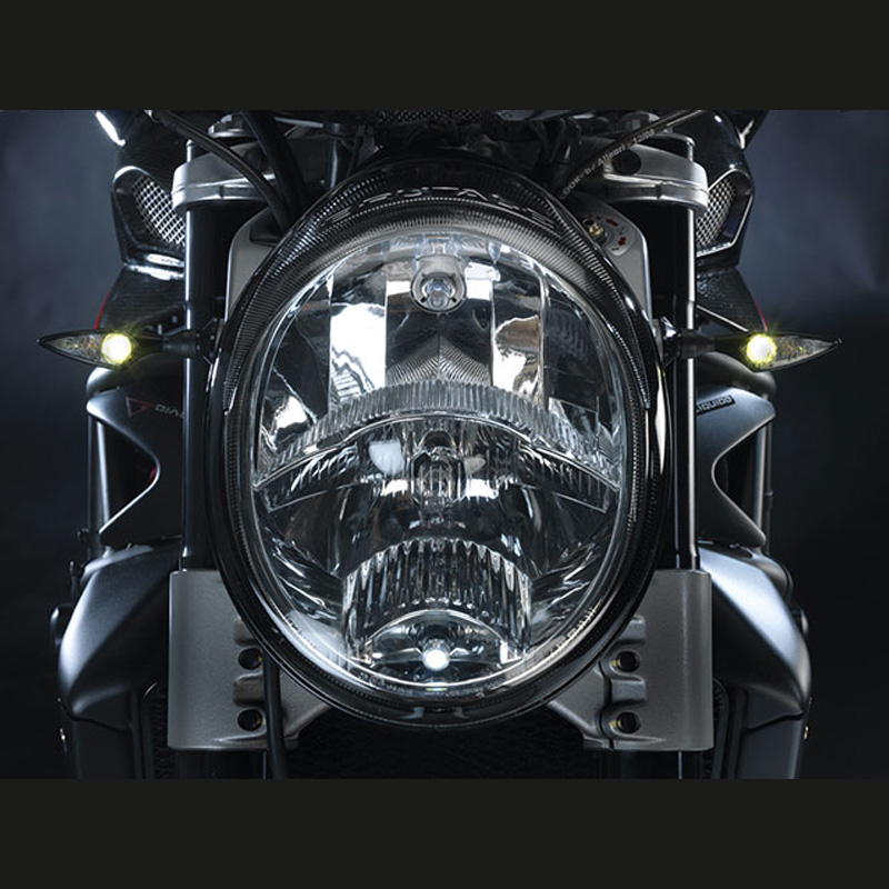 【車検対応】ポジションライト付きLEDウインカー マイクロローンバス PL クローム/クリア （右前用）