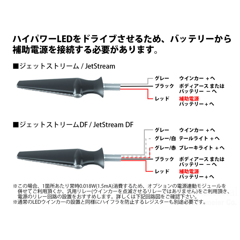 【車検対応】 ケラーマン■ テールライト/ブレーキライト機能付き シーケンシャル LEDウインカー ジェットストリーム DF マットブラック/クリア Kellermann