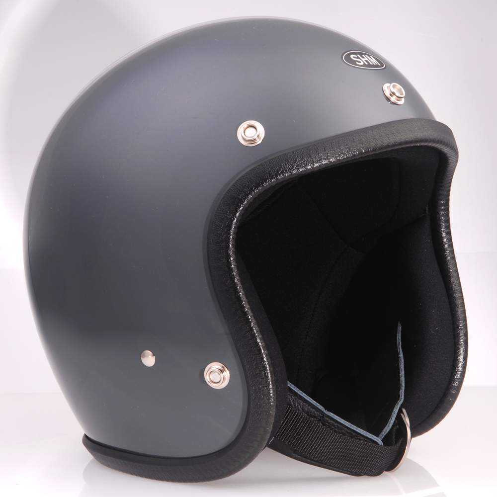 SHM■Lot-500 ベーシックジェットヘルメット/ガンシップグレー/SG規格(排気量無制限)