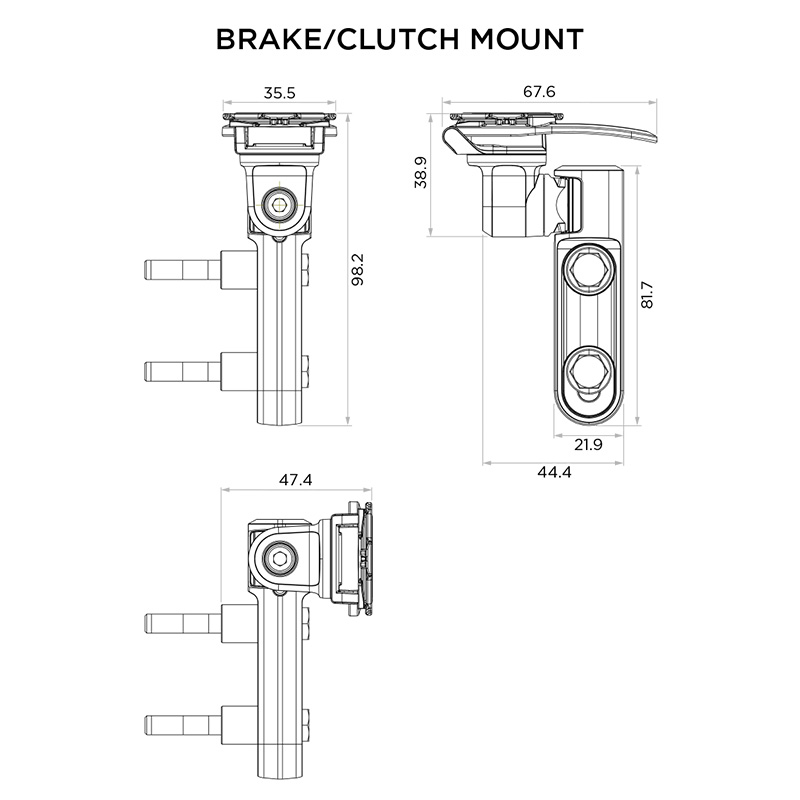 クアッドロック■モーターサイクル ブレーキ/クラッチマウント QUAD LOCK