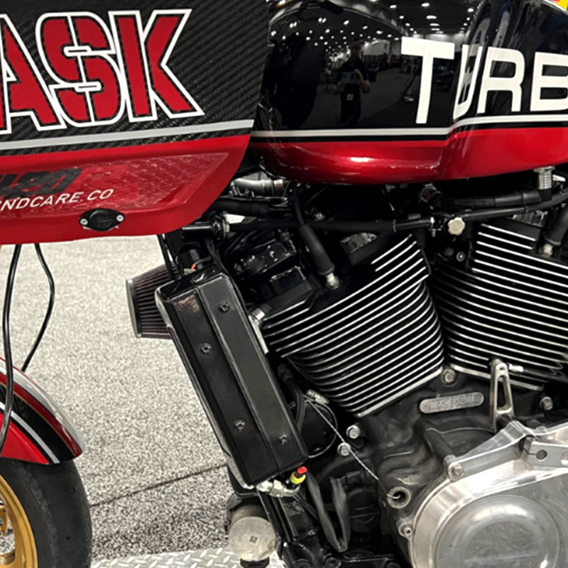 ファン付きオイルクーラー フレームマウントタイプ ブラック ウルトラクール