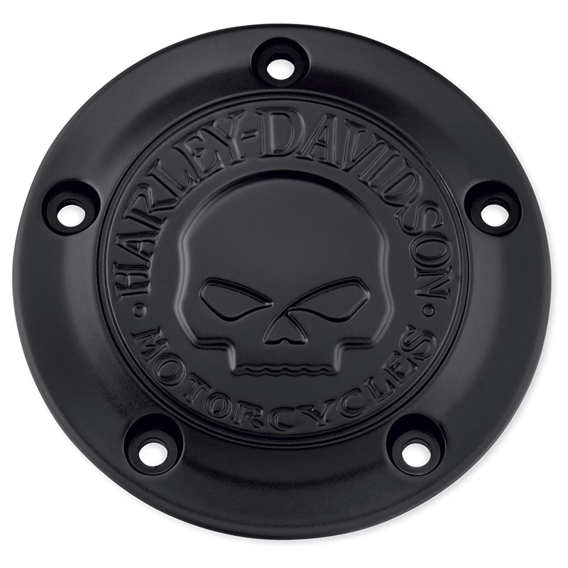 ハーレー純正□ タイマーカバー ウィリーG スカル ブラック 【99-17年