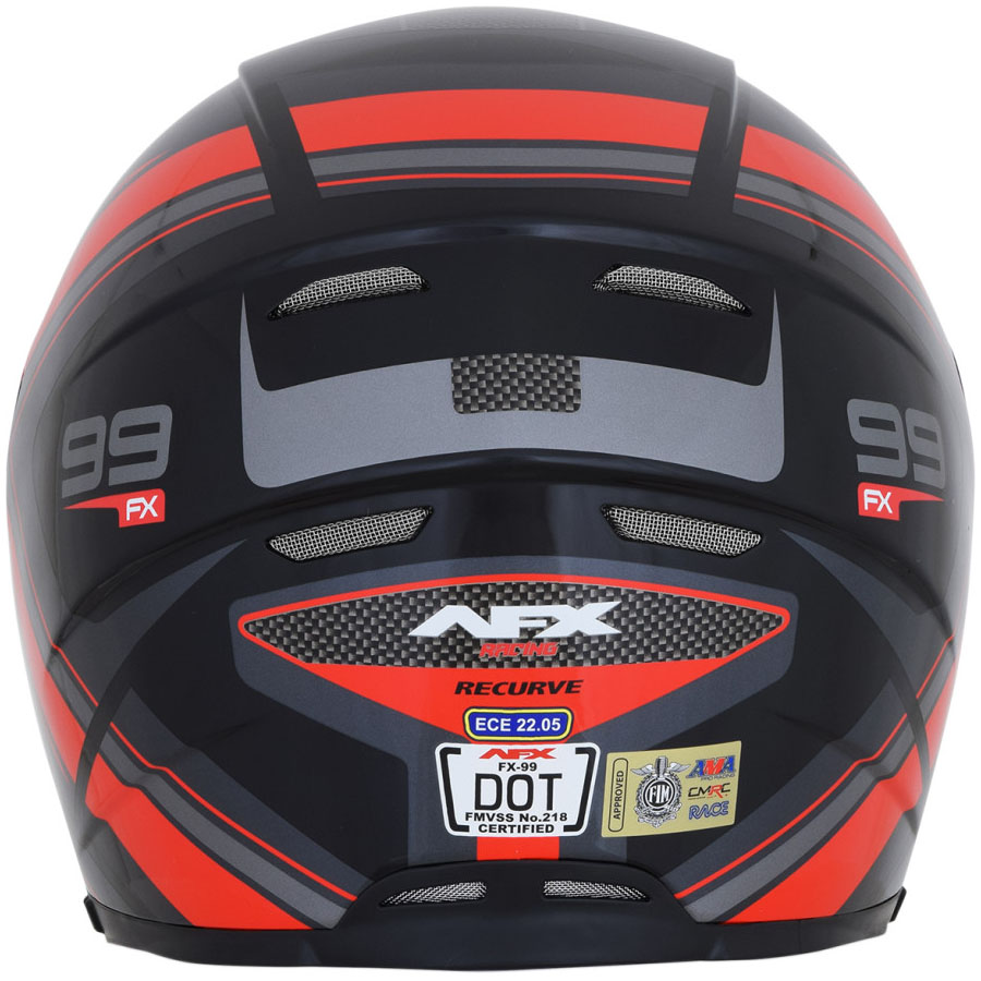 AFX■FX-99 リカーブ フルフェイスヘルメット ブラック / レッド AFX HELMET