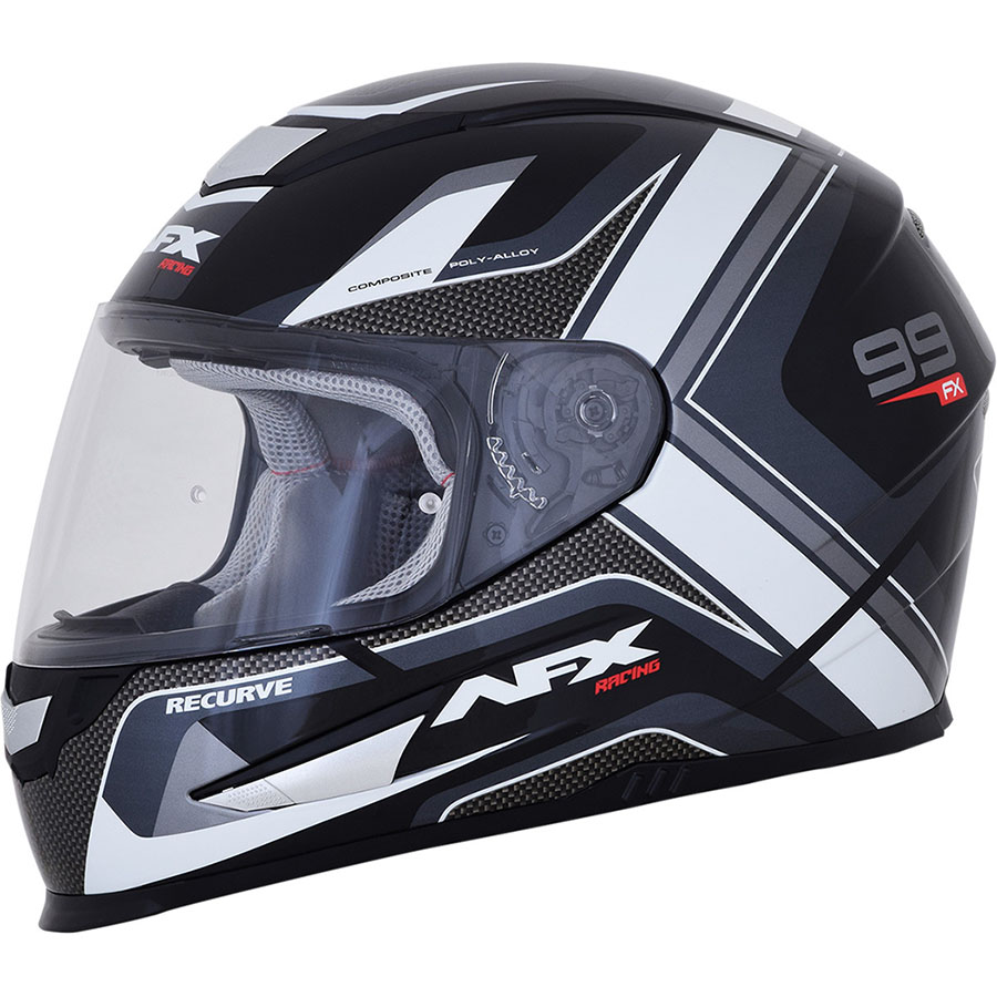 AFX■FX-99 リカーブ フルフェイスヘルメット ブラック / ホワイト AFX HELMET
