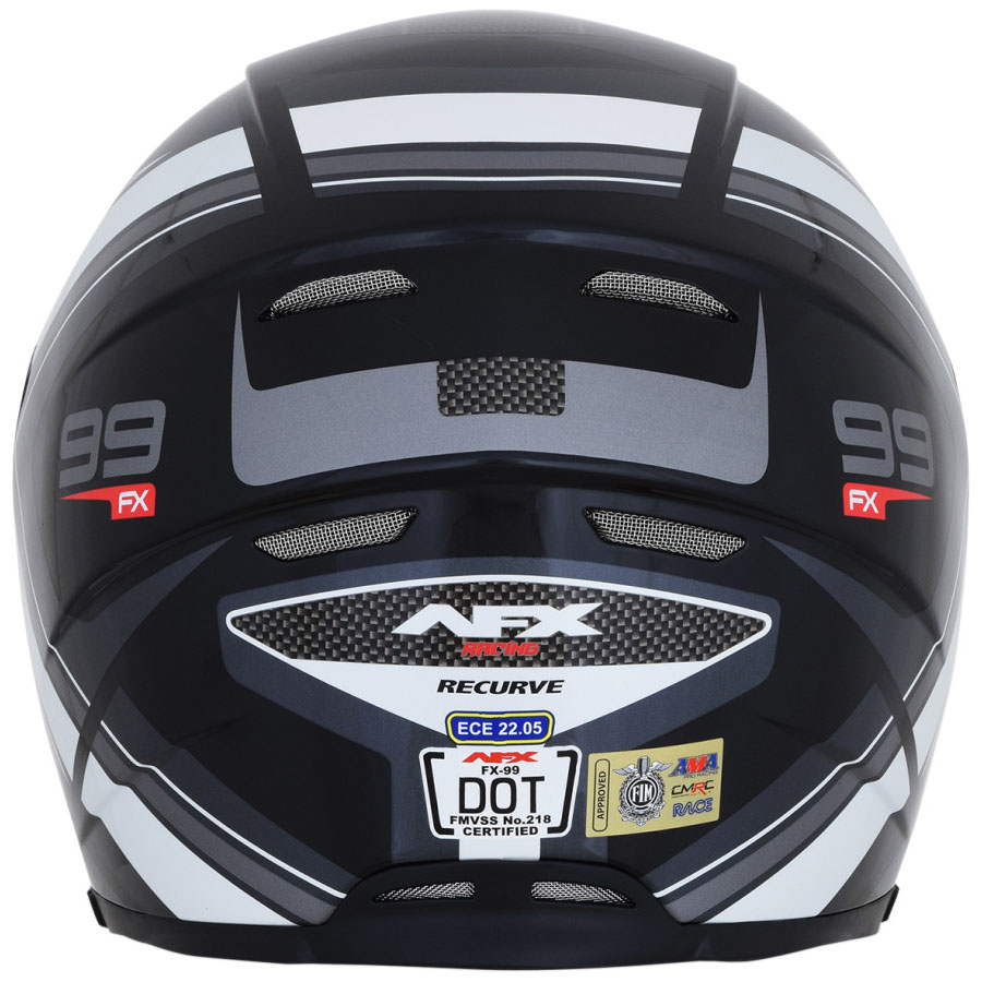 AFX■FX-99 リカーブ フルフェイスヘルメット ブラック / ホワイト AFX HELMET