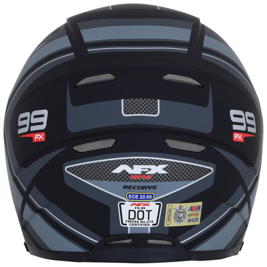 AFX■FX-99 リカーブ フルフェイスヘルメット マットブラック / グレー AFX HELMET