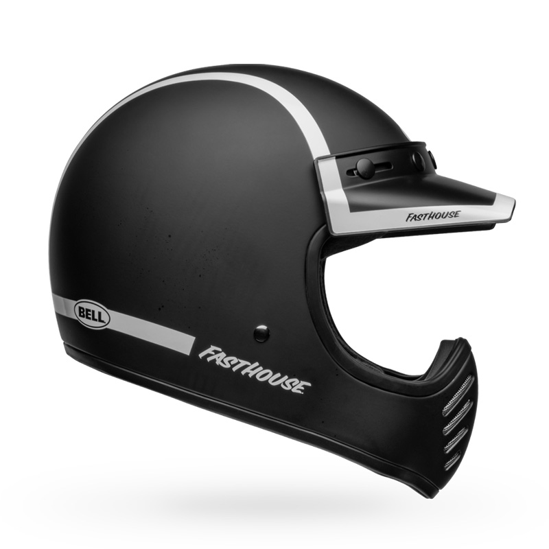 ベル■ MOTO-3 オフロードヘルメット ファストハウス オールド ロード マット/グロス ブラック/ホワイト BELL Helmets