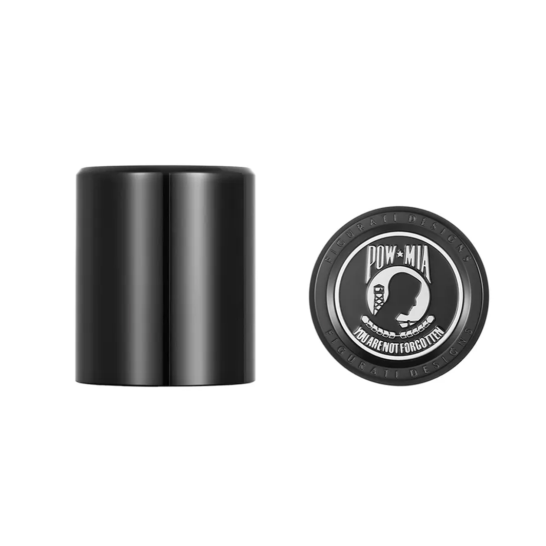フィグーラティ デザインズ■ドッキングハードウェア用カバー ステンレス 「POW MIA」 ブラック 【27.2mm×32mm】