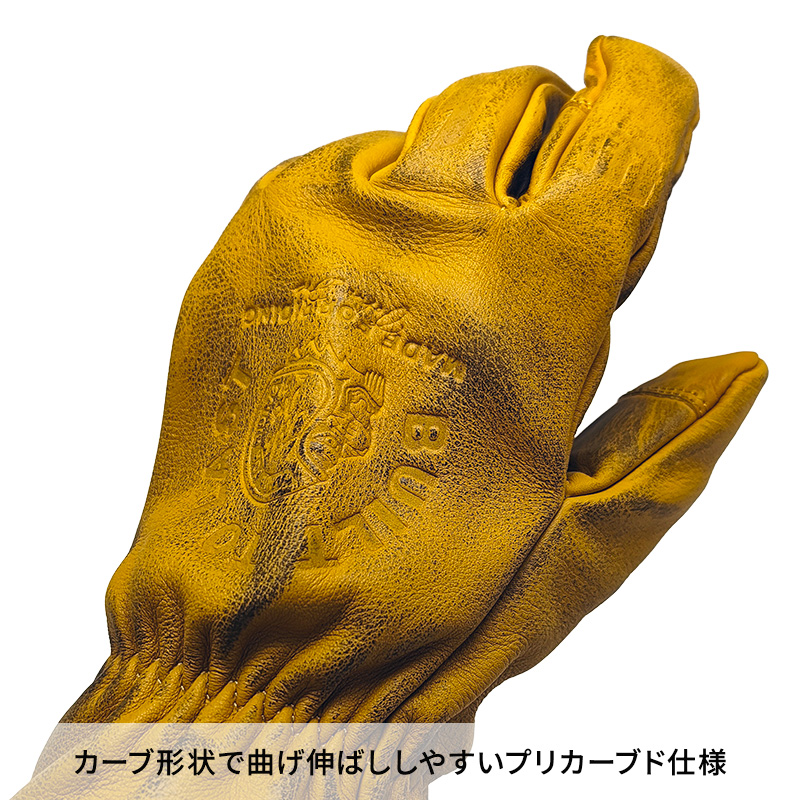 ジョン・ドゥー（John Doe） コヨーテ XTM レザーグローブ イエロー ヴィンテージ加工
