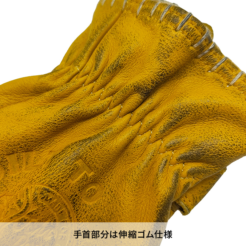 ジョン・ドゥー（John Doe） コヨーテ XTM レザーグローブ イエロー ヴィンテージ加工