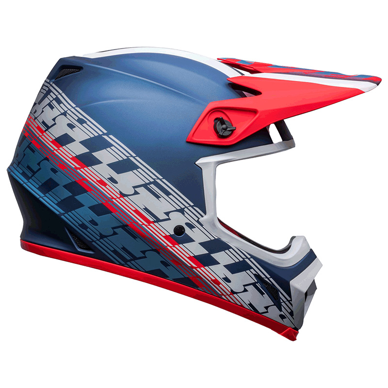 ベル■ MX-9 MIPS オフロードヘルメット オフセット メタリックブルー/ホワイト BELL Helmets