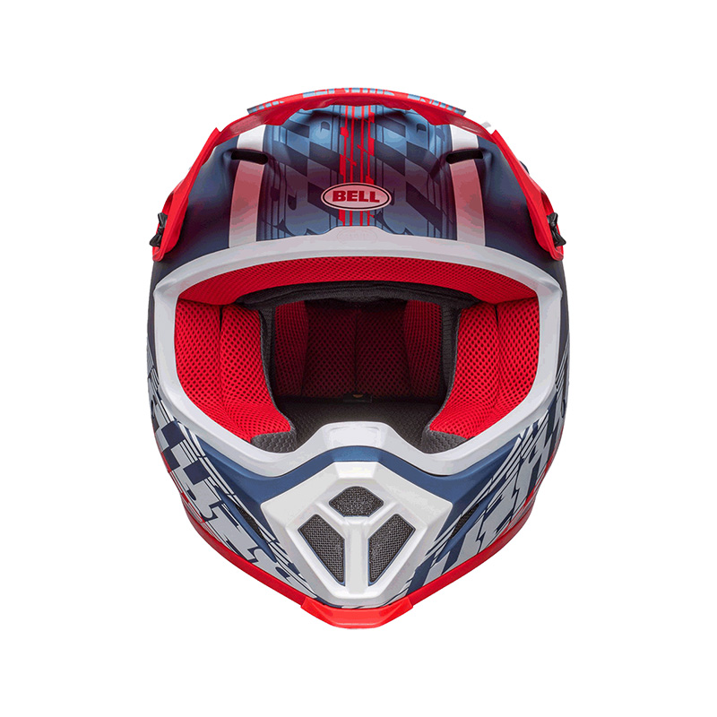 ベル■ MX-9 MIPS オフロードヘルメット オフセット メタリックブルー/ホワイト BELL Helmets