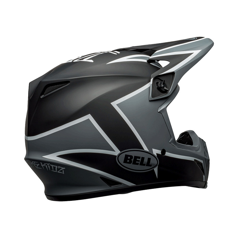 ベル■ MX-9 MIPS オフロードヘルメット トゥイッチ マットブラック/グレー/ホワイト BELL Helmets