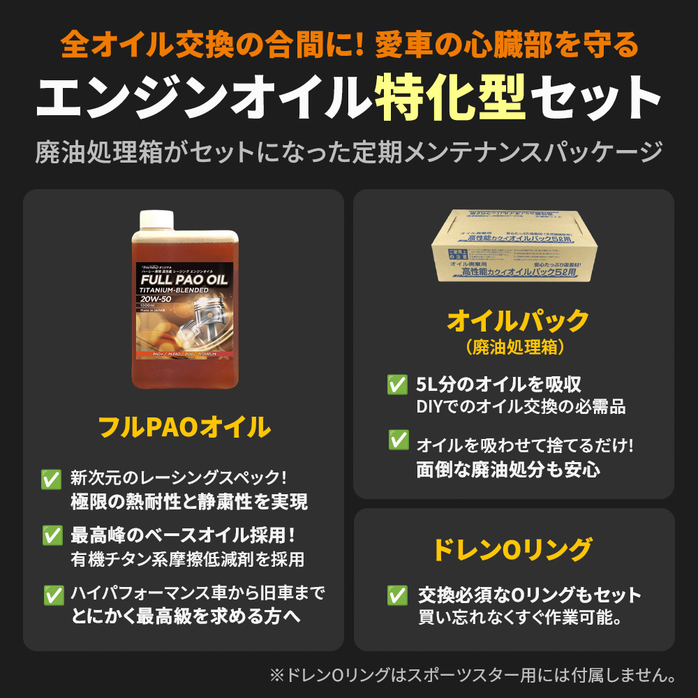 フルPAOオイル エンジンオイル交換セット