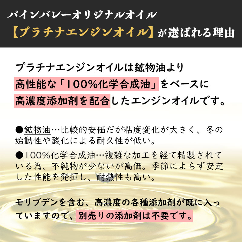 【20リットル缶】 プラチナ エンジンオイル 20W50 20L ハーレー専用 100%化学合成油