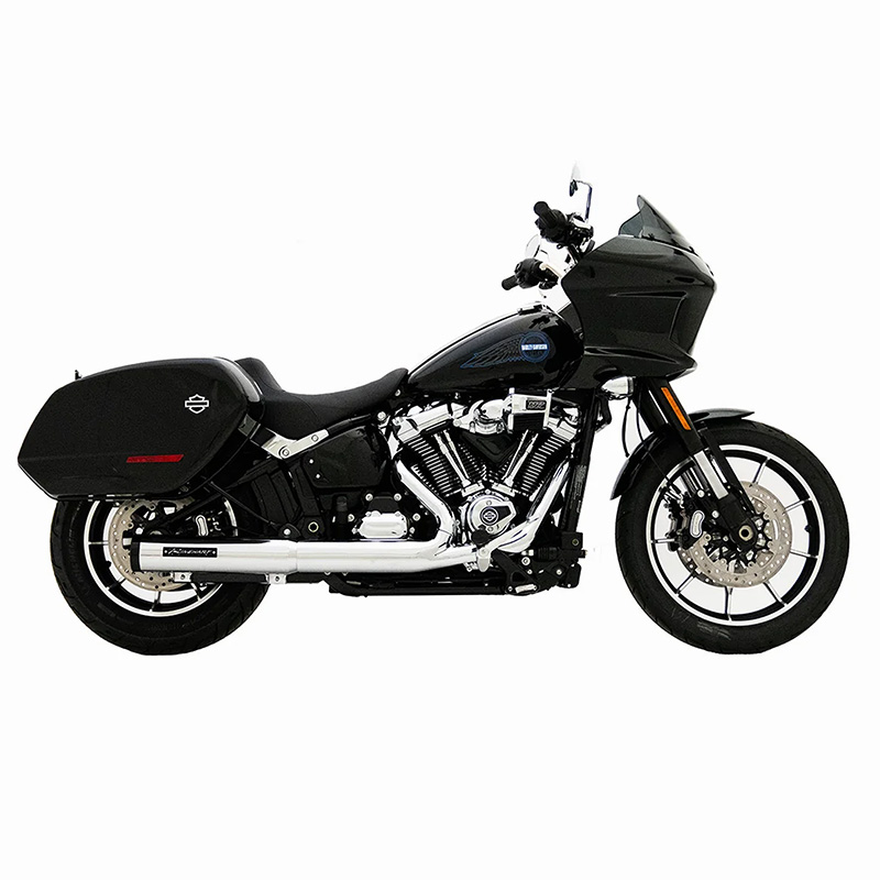 4インチ 2in1 スリップオンマフラー クローム/ブラックエンド