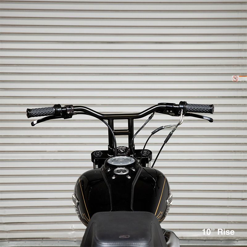 タイソンハンドルバー 10インチ ディンプル付き クローム