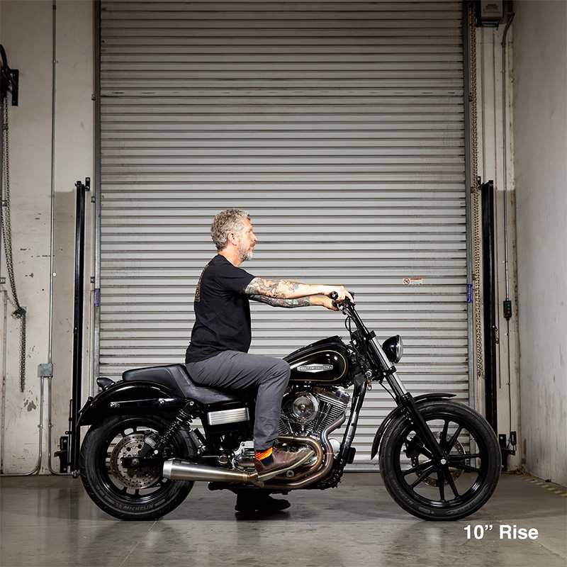 タイソンハンドルバー 10インチ ディンプル付き クローム