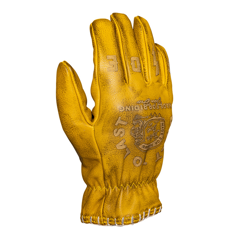 ジョン・ドゥー（John Doe） コヨーテ レザーグローブ イエロー/グレー ヴィンテージ加工