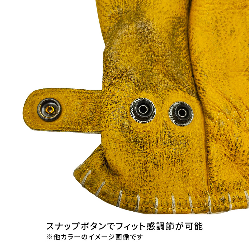 ジョン・ドゥー(John Doe) コヨーテ レザーグローブ イエロー/ブラック ヴィンテージ加工