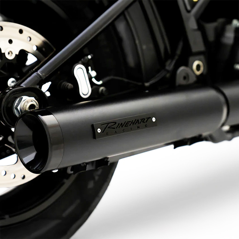 ラインハート 4インチ 2in1 スリップオンマフラー ブラック