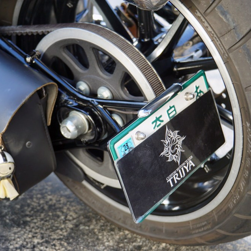SRB ナンバーサイドマウントステー ナンバー灯付き ブラック