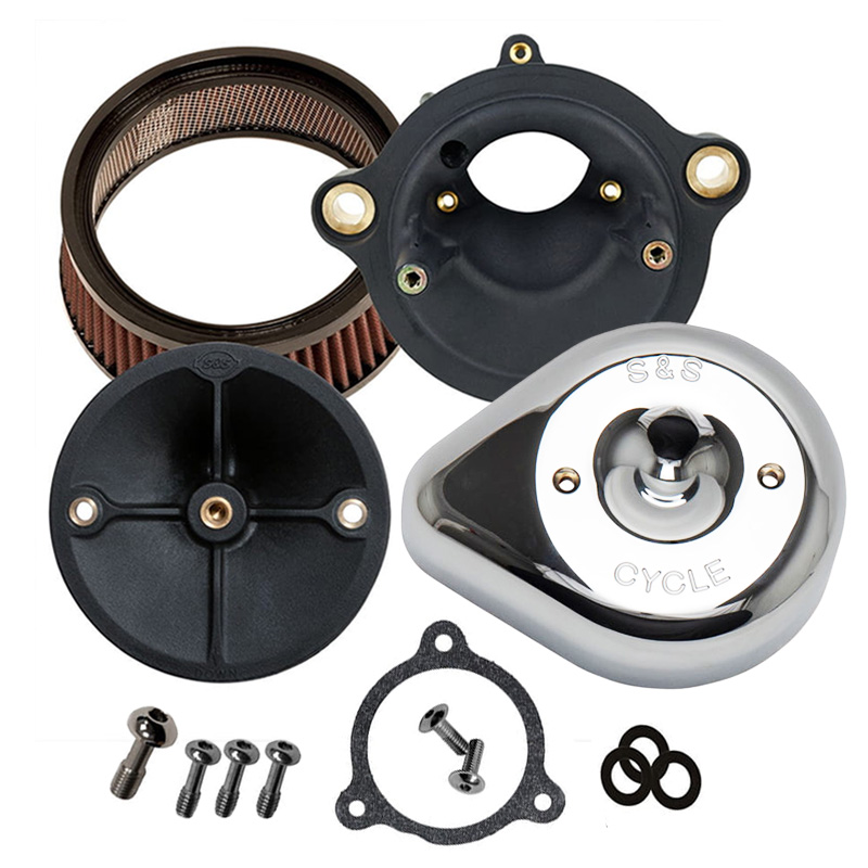 ステルスエアクリーナーキット ティアドロップカバー付き クローム