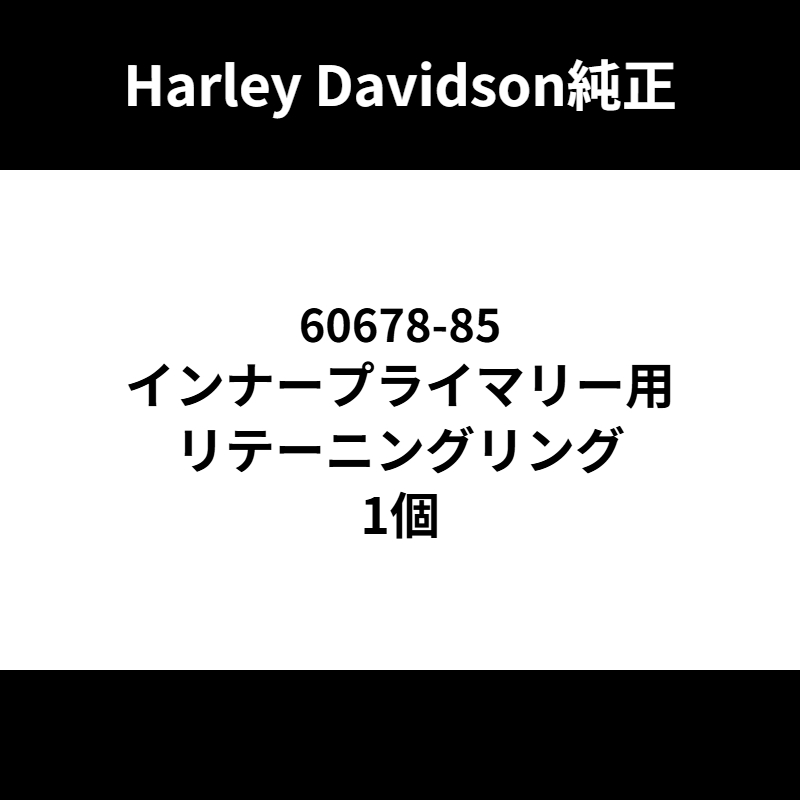 インナープライマリー用リテーニングリング 1個