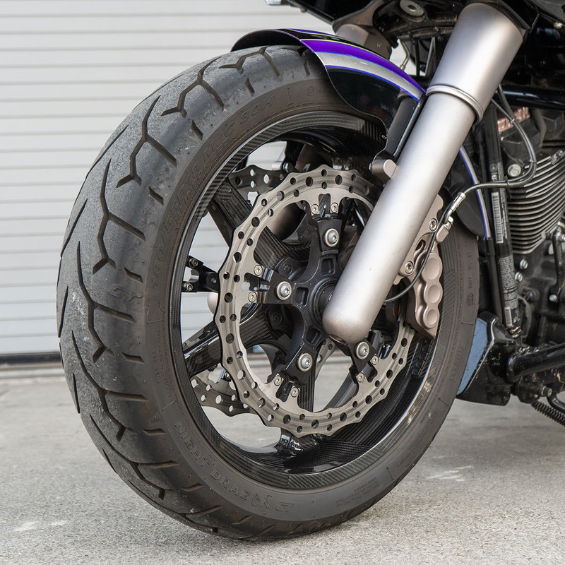 14インチ ジャギッド ビッグブレーキローター スポークマウント フロント/左側