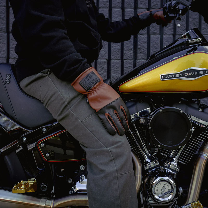 エース ローパー 防寒 レザーグローブ ブラック/ブラウン