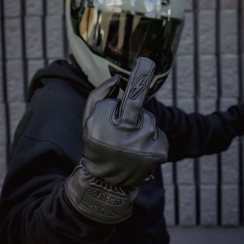 エース ローパー 防寒 レザーグローブ ブラック