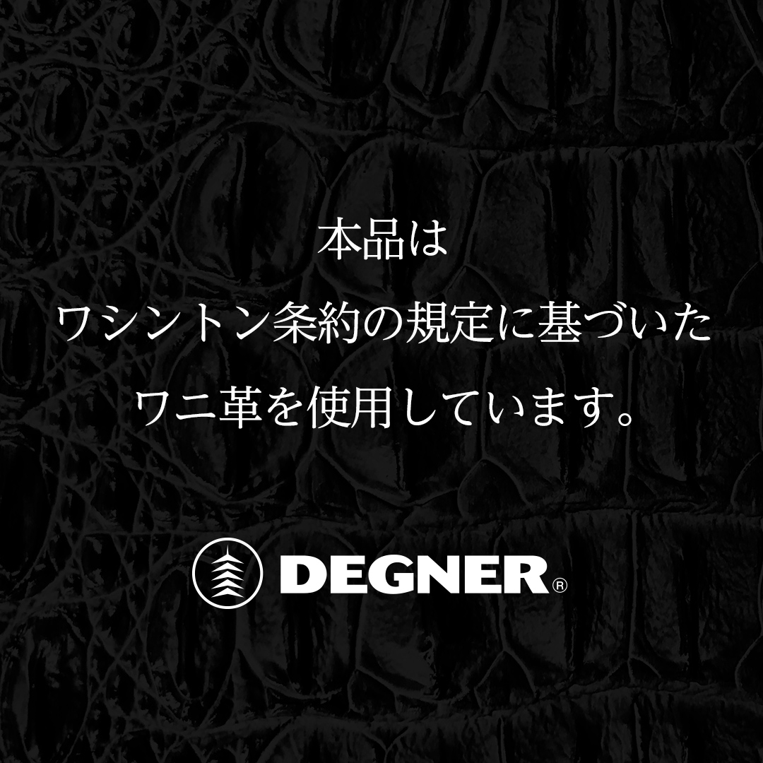 デグナー■クロコダイルレザー ETCケース ブラック DEGNER