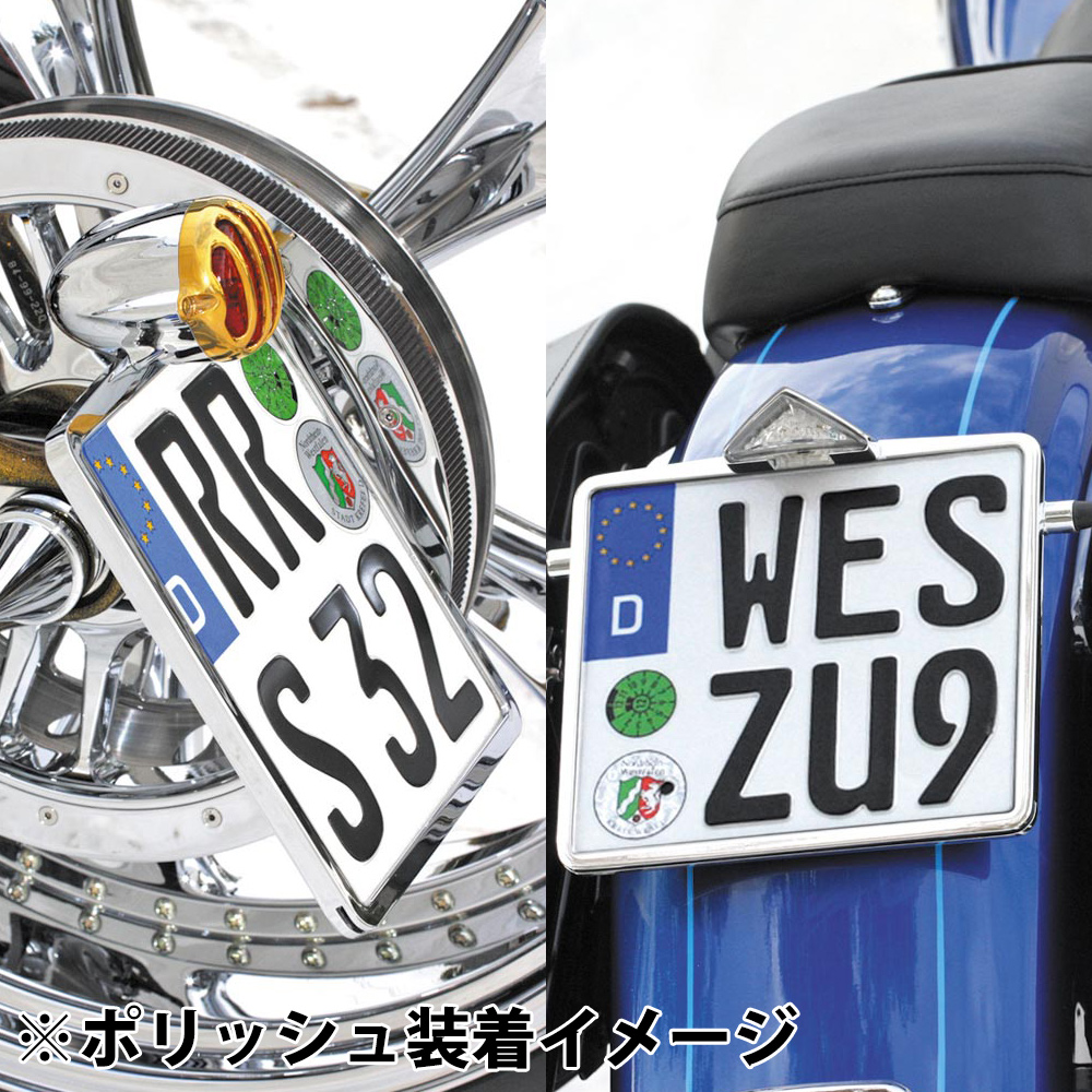 サンダーバイク■ ナンバープレートフレーム 【日本仕様 12.5×23cm】ブラックマット Thunderbike