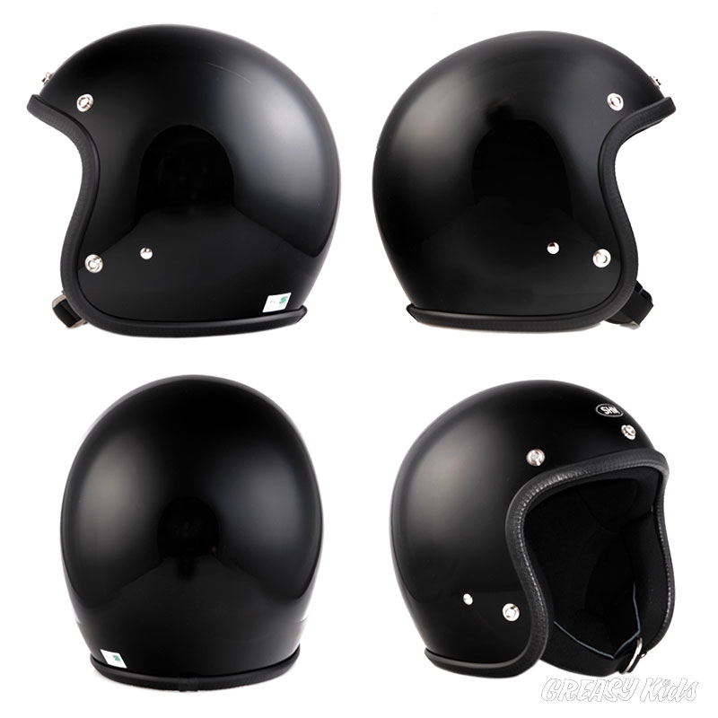 SHM■ Lot-500 ベーシック ジェットヘルメット ブラック （SG規格）