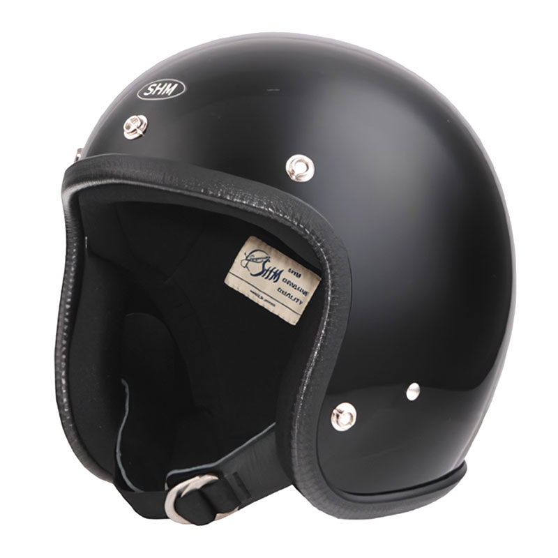 SHM■ Lot-500 ベーシック ジェットヘルメット ブラック （SG規格）