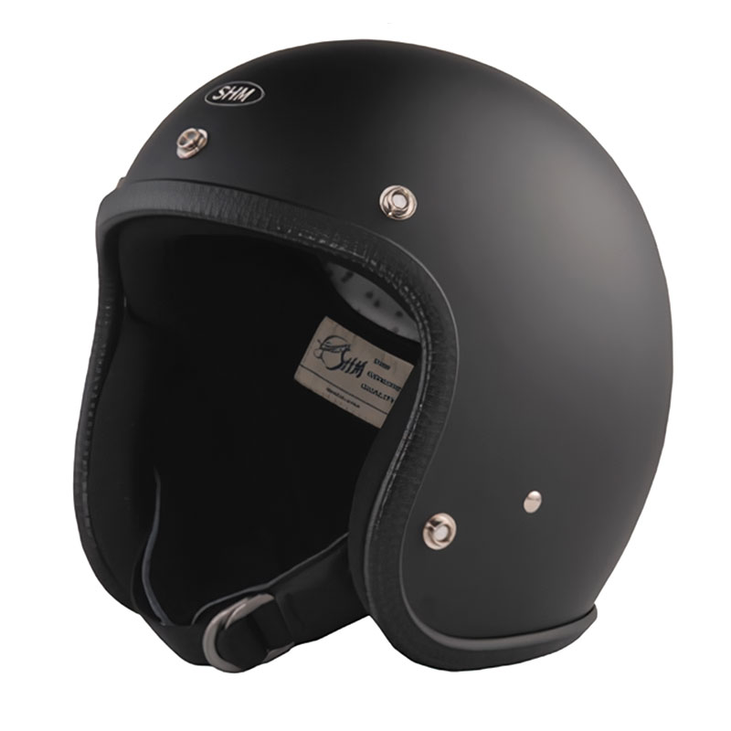 SHM■ Lot-500 ベーシック ジェットヘルメット マットブラック （SG規格）