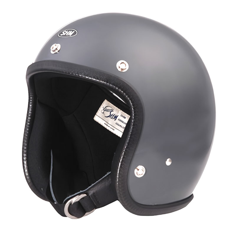 SHM■ Lot-500 ベーシック ジェットヘルメット ガンシップグレー （SG規格）