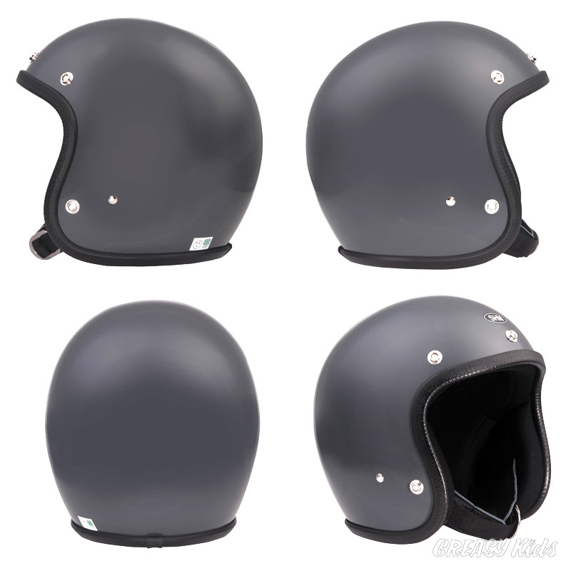 SHM■ Lot-500 ベーシック ジェットヘルメット ガンシップグレー （SG規格）
