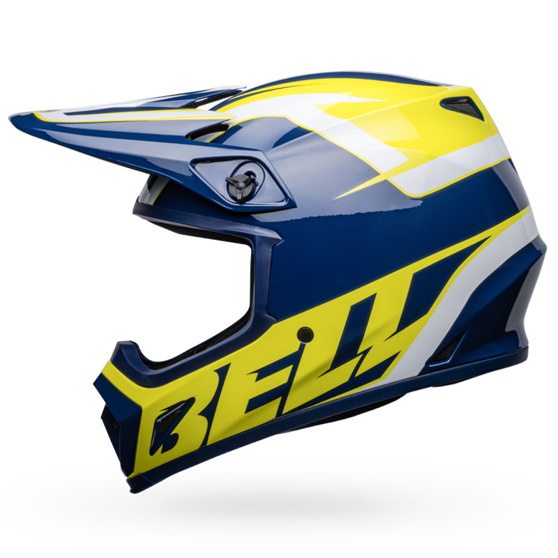 ベル■ MX-9 MIPS オフロードヘルメット スパーク グロス ブルー/イエロー BELL Helmets