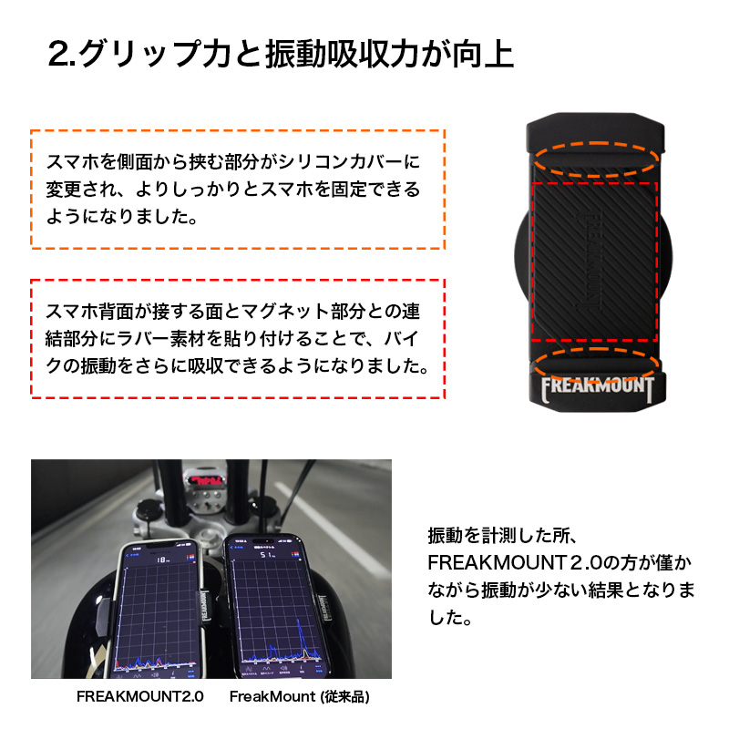 フリークマウント2.0 ビレット スマートフォンホルダー ブラック