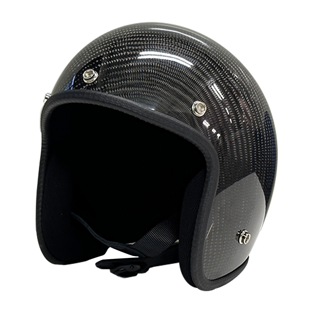 フルゲイン■カーボジェット スモールジェットヘルメット フリーサイズ（調整スポンジ付）ブラック