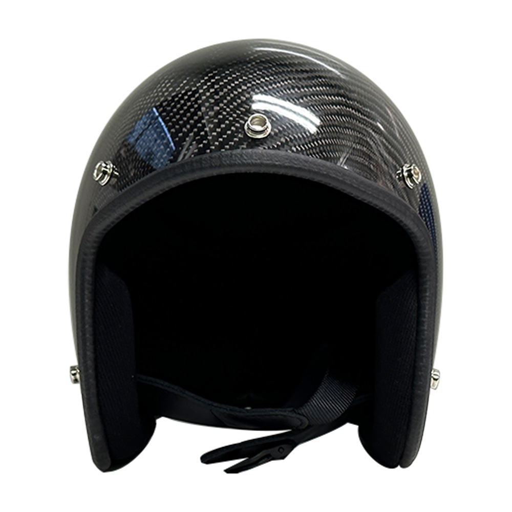 フルゲイン■カーボジェット スモールジェットヘルメット フリーサイズ（調整スポンジ付）ブラック