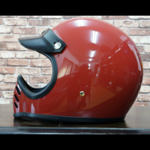 オーシャンビートル■ BEETLE MTX ビンテージモトクロスヘルメット レッド （シングルストラップ） OCEAN BEETLE