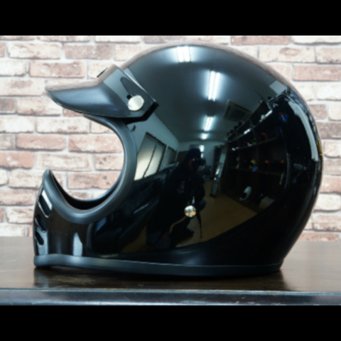 オーシャンビートル■BEETLE MTX BELL MINI MOTOスタイル ビンテージモトクロスヘルメット/ブラック