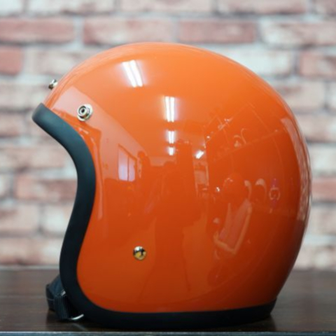 オーシャンビートル■BEETLE L.A.C So-Cal バイカースタイル ジェットヘルメット オレンジ キャップ併用可 OCEAN BEETLE HELMET