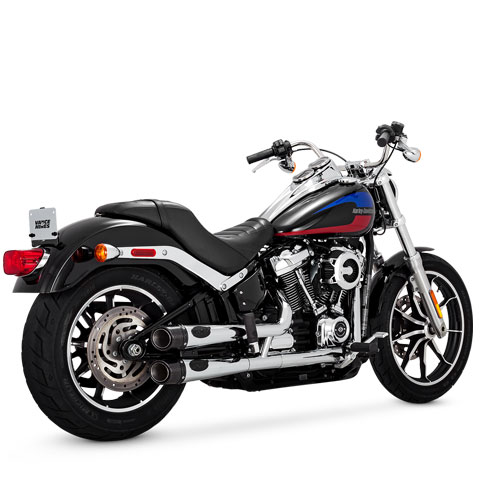 【完全限定】ローランドサンズ■18年以降ソフテイル スラントマフラー クローム Slant Slip-On Exhaust for Harley M8 Softail [11841]