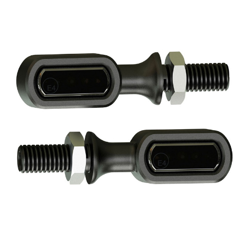 サンダーバイク■汎用小型LEDウインカー 左右2個セット 取り付けネジ径8mm/ブラック 41-99-1350