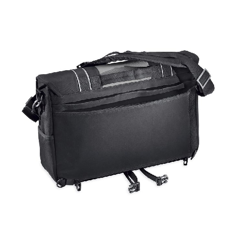 HDMC メッセンジャーバッグ ブラック／シルバー