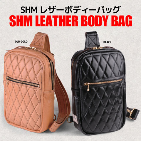 DINMARKET■DINマーケット SHMレザーボディーバッグ LEATHER BODY BAG