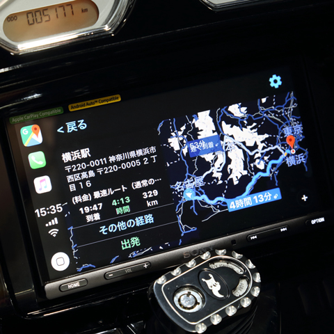LBPS■SONY XAV-AX5000 Apple Car Play/Android Auto対応オーディオ ハーレー専用ボルトオンキット　14年〜18年ツーリングモデル用 [LBPS2014-2018]